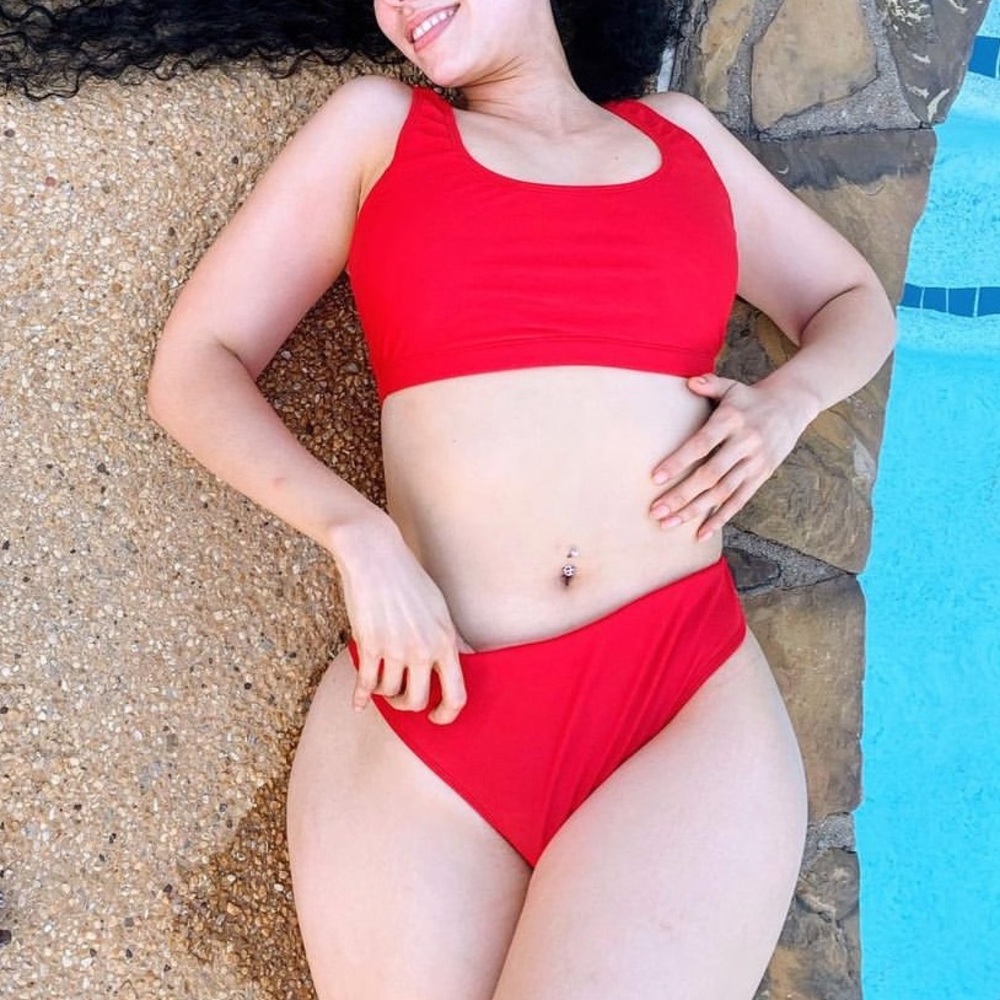 Red bikini worn once